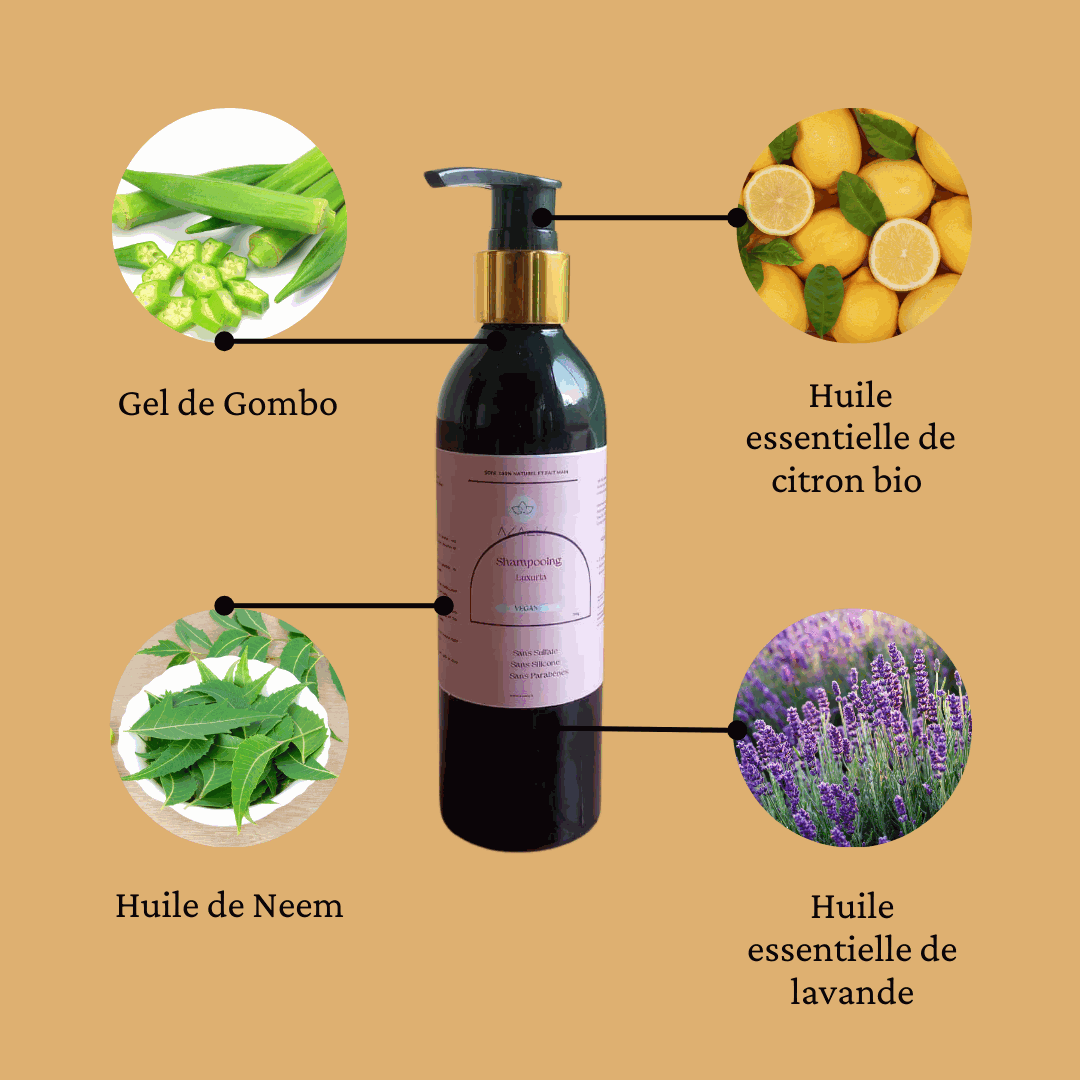 Shampoing Luxuria pour les cheveux texturés, bouclés, afro et frisés en manque d'hydratation