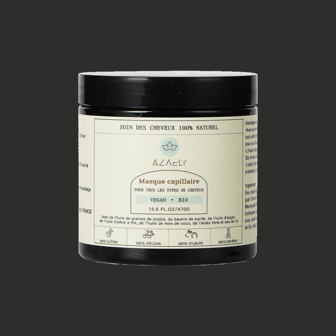 Masque Capillaire Réparateur & Hydratant Azaely – Nutrition Profonde pour Cheveux Secs, Abîmés & Ternes