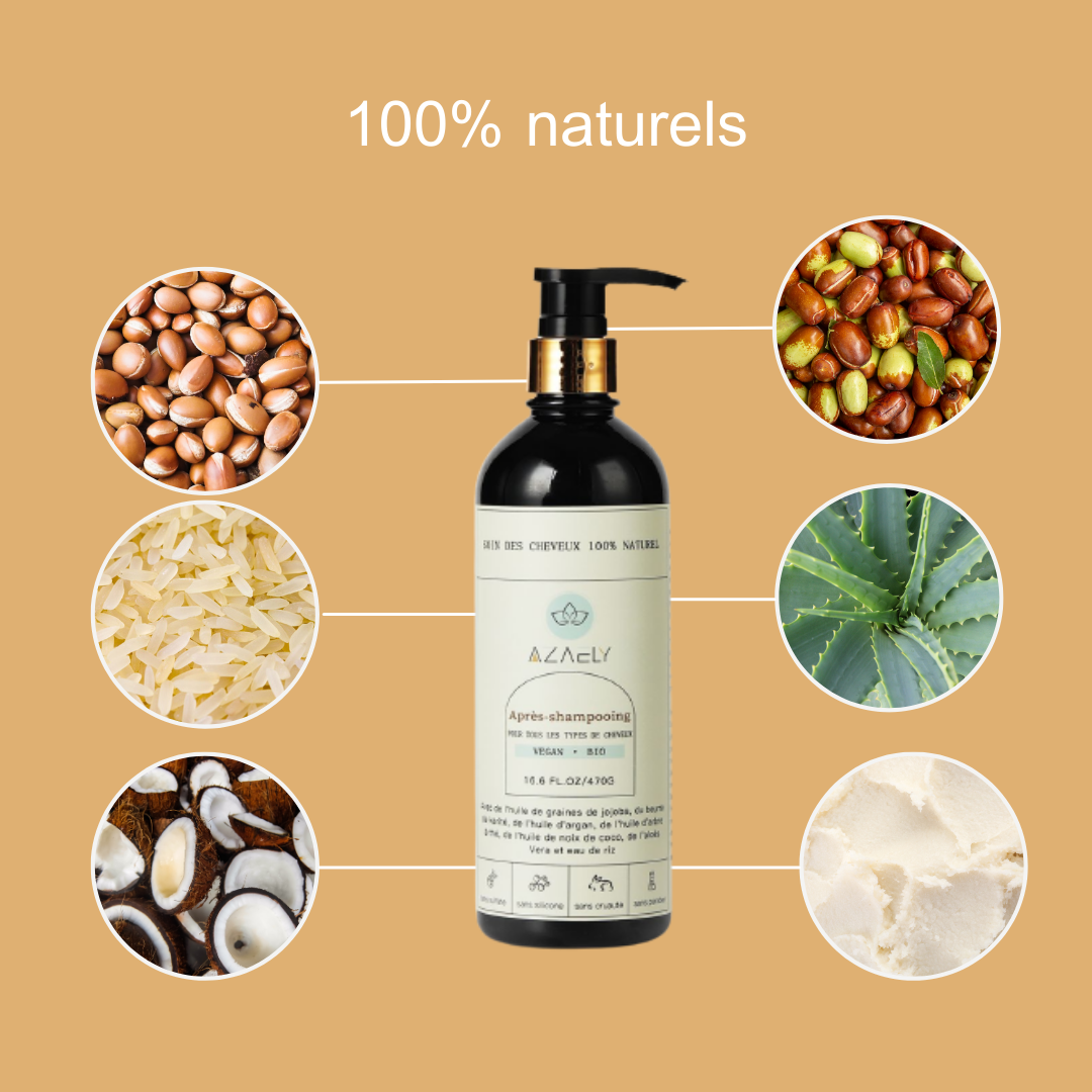 Après-shampooing naturel hydratant pour tous types de cheveux