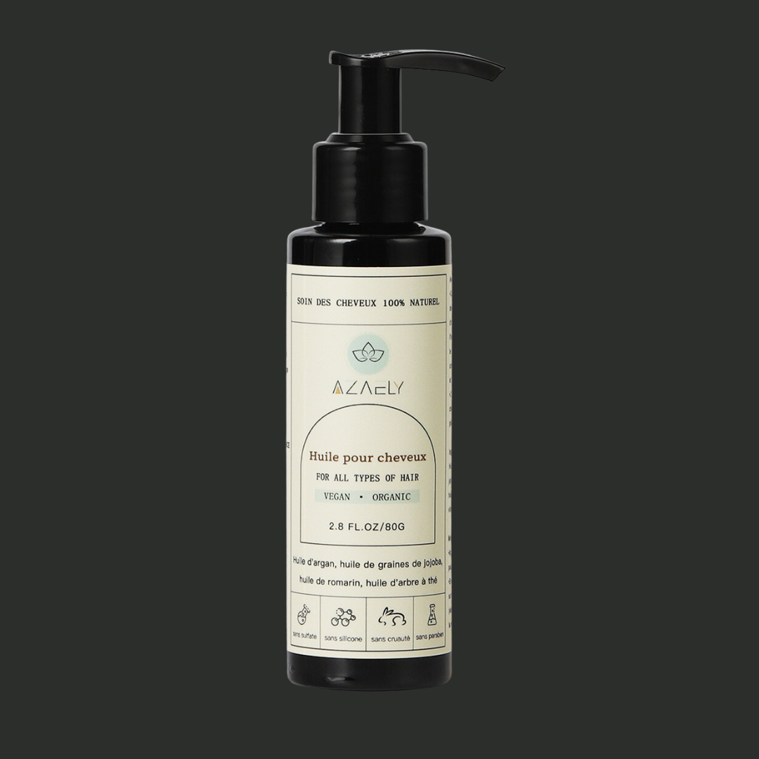 Huile capillaire (AZAELY) pour cheveux abimés, cassant, ternes