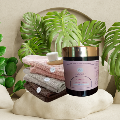 Kit Céleste : Baume hydratant (Hydra-Mousse) & Serviette Microfibre, absorbante