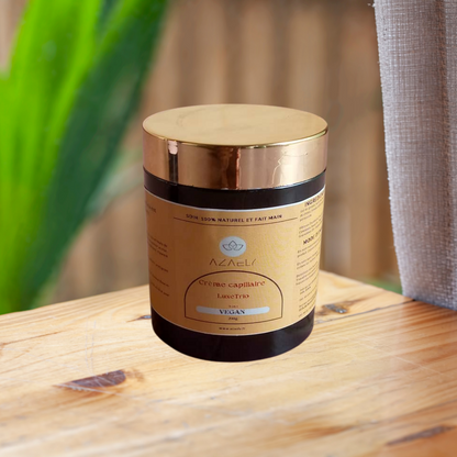Crème capillaire, conditioneur, soins sans rinçage, démélant, curl cream (LuxeTrio) AZAELY pour les cheveux texturés, bouclés, afro et frisés