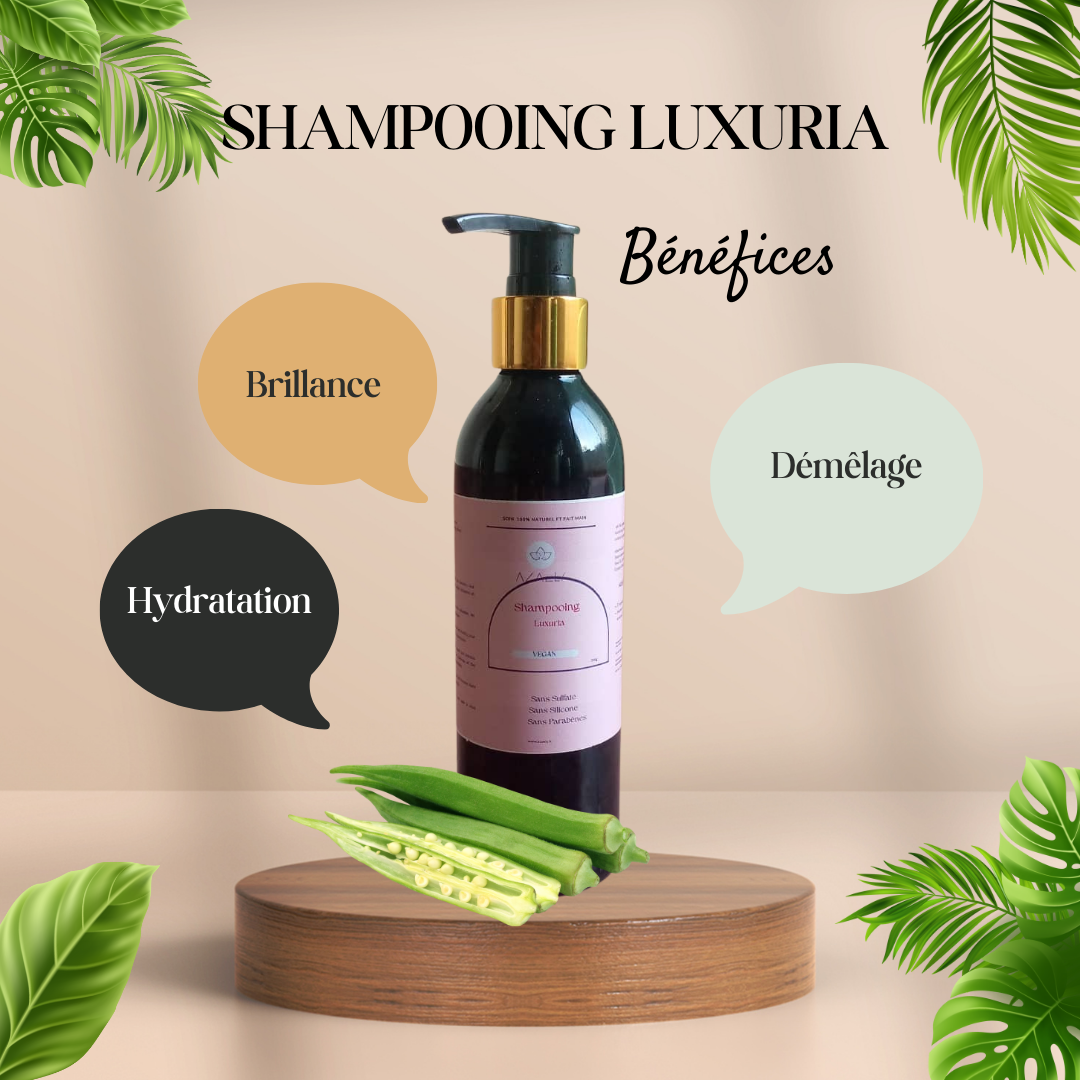 Shampooing (Luxuria) pour les cheveux texturés, bouclés, afro et frisés en manque d'hydratation