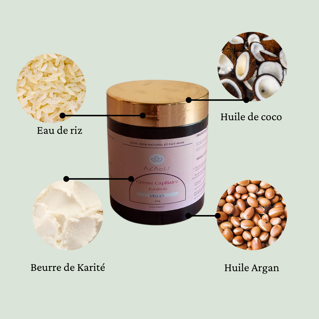 Le masque capillaire et aprés shampoing (FortiSoin) AZAELY pour réparer et nourrir les cheveux en profondeur