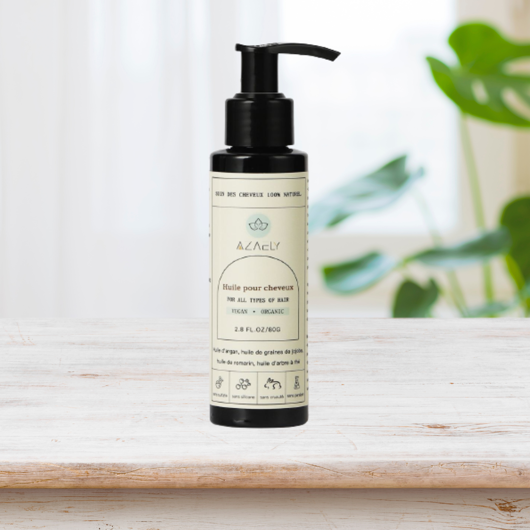 Huile capillaire (AZAELY) pour cheveux abimés, cassant, ternes