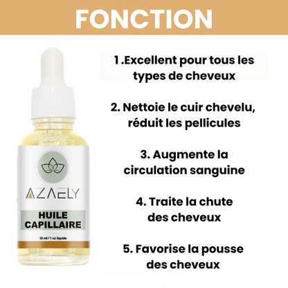 Huile capillaire (AZAELY) pour cheveux des cheveux éclatants