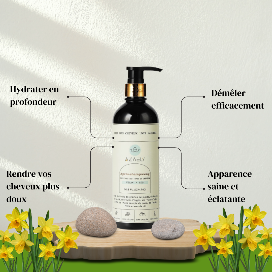 Après-Shampooing (AZAELY) pour cheveux abimés et secs